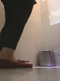 ZT全景厕拍系列20 玩滑冰的小妹憋太久直接滑进厕所一泄如注 海报